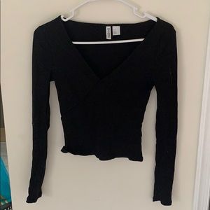 Simple V Neck Long Sleeve